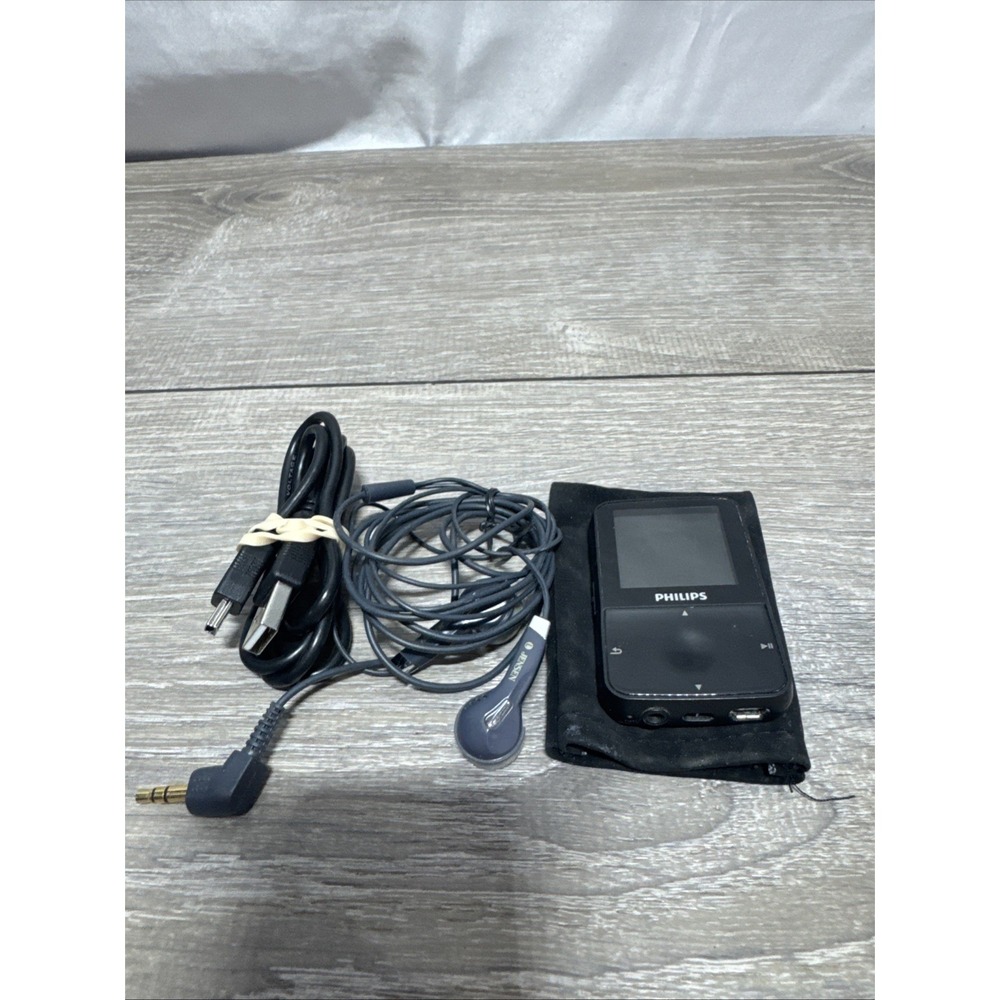 Philips GoGear Vibe 4GB Digital Media MP3 Player Work Plugged In. Bad Battery